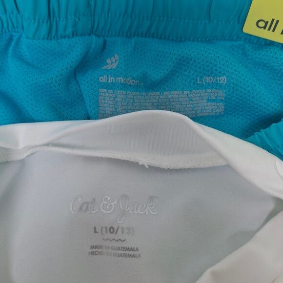 New Cat & Jack All In Motion Boys Large Swim Shirt Trunks Swimwear Set - Picture 3 of 3